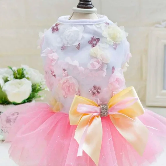 formal dog dress Juliette – Lace Dog Dress main image 0